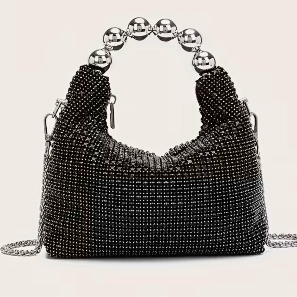 Black Rhinestone Handbag